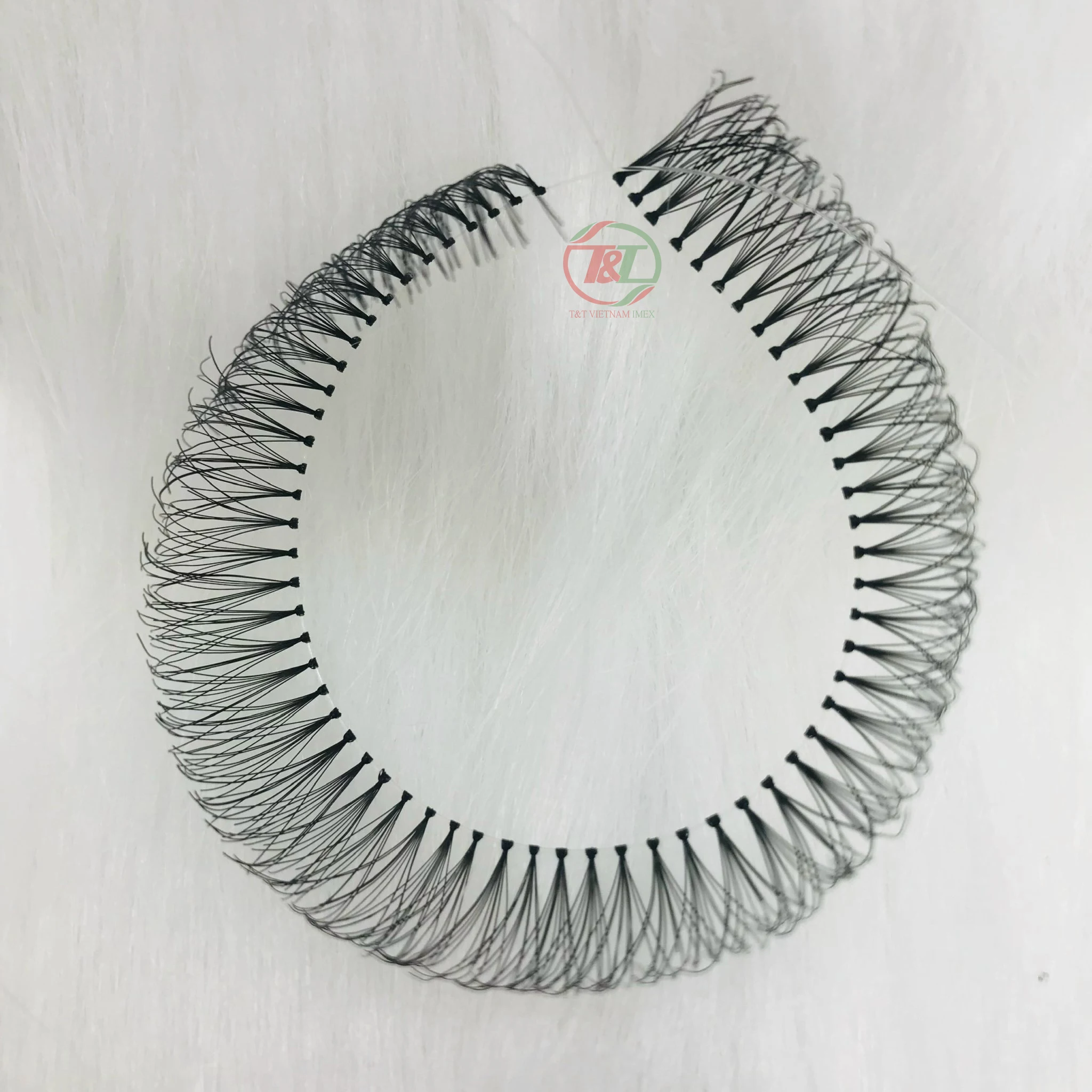 60 pcs/strand Premade Volume false flare lashes Cluster Eyelash Extension with Knot Soft and Natural long D curly