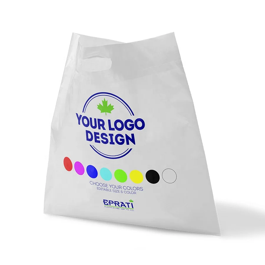 High Quality Biodegradable Low Price Die Cut Handle Bag with Logo for Pharmacy Hospital Use for Medicine Packaging from Turkey