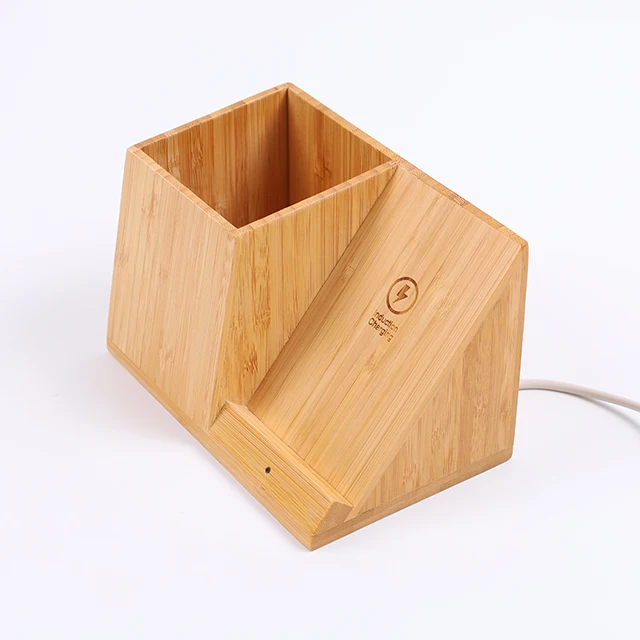 2023 Newly Holder Phone Popular Multifunctional 6 in1 Wireless  Fast Charging Dock Stand Desktop bamboo Charging Station
