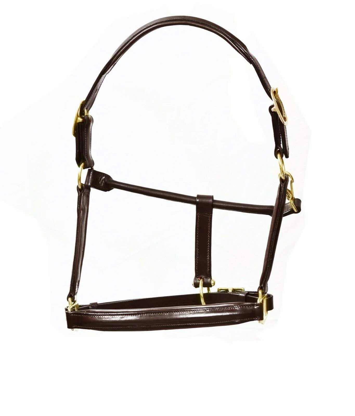 Best Buy Wholesale Equestrian Horse Leather Headcollar Halter Custom Brown Havana Color Softy Padded Solid Brass Fittings
