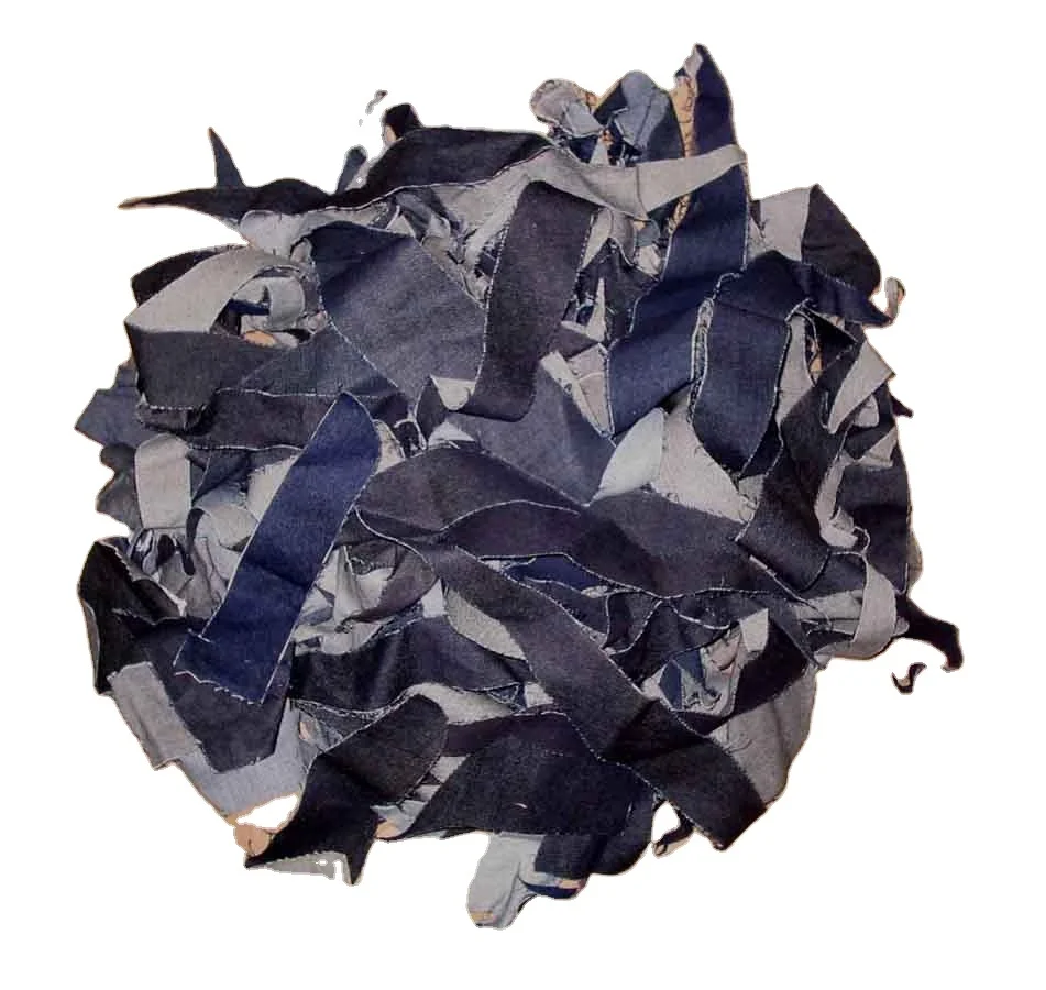 Denim fabric denim yarn textile waste for Sale Eco Friendly Cotton Blue color from Vietnam wholesaler   Ms. Mira (1600132869630)