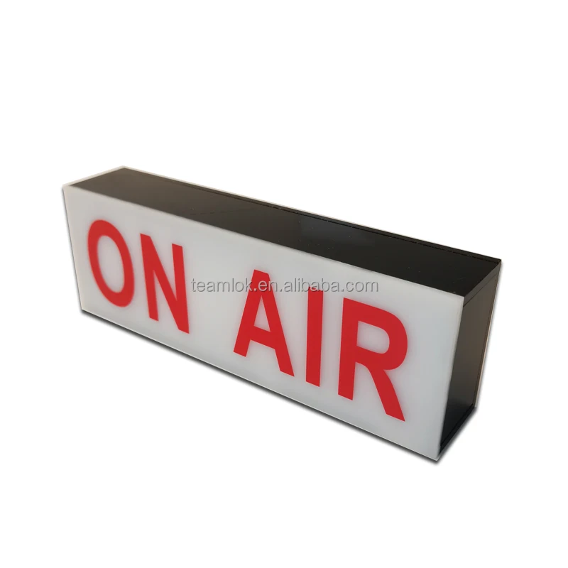 Mini desktop acrylic light box AAA battery ON AIR small switch advertising logo light box table top led acrylic sign
