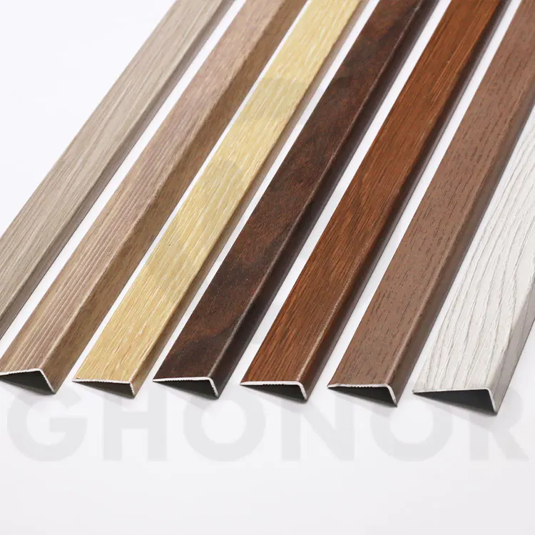 Wooden Grain 5mm L Aluminium Laminet Flooring Transition Cover Trim Transition Trims