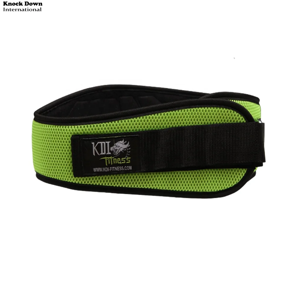 Neoprene Weight Lifting Back Lumber Support Belt Made From Rubber High Grade Customized Color Neon Green