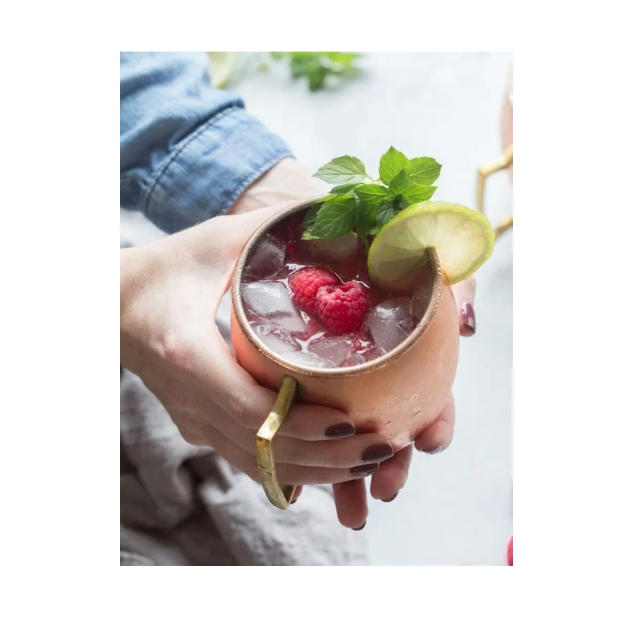 Standard quality top Hammer Point Moscow Mule Copper Mug With Golden Handle 14oz Moscow Mule Mugs	from Jamsons