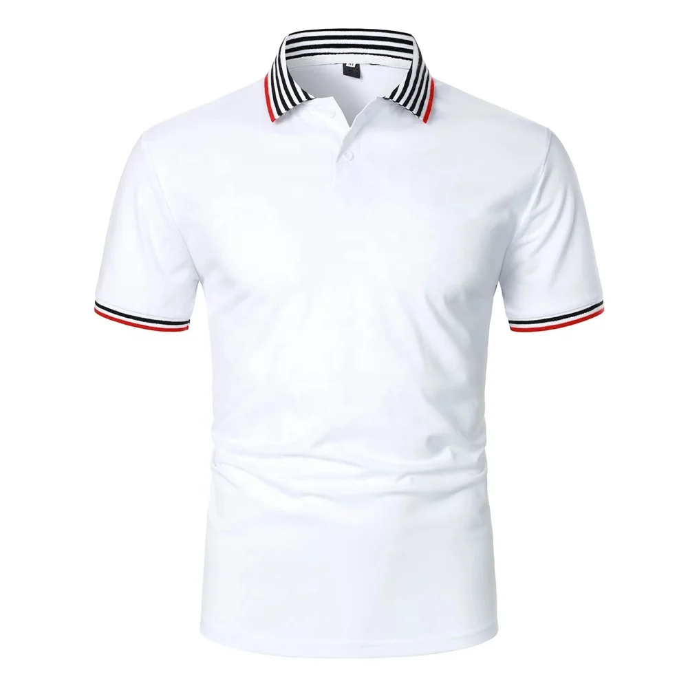Polo Golf Plain T Shirts For Men Custom Style Casual Tees Plain Short Sleeve Golf 100% cotton Embroidered Plus Size Polo OEM