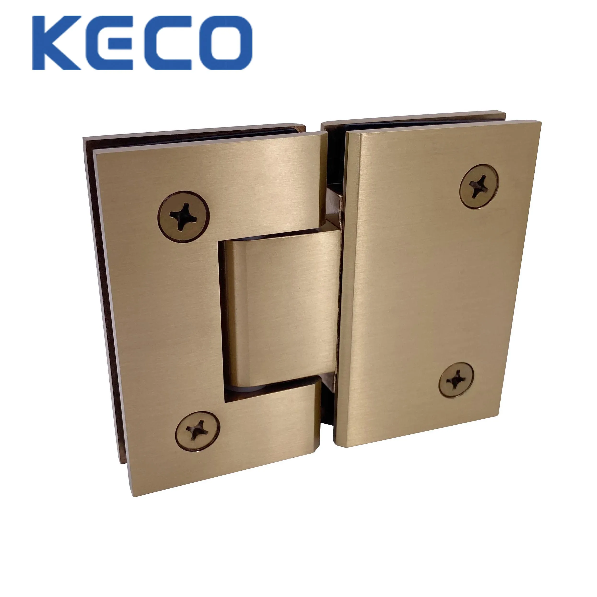 KECO North American Hot Sale Solid Brass Furniture Glass Door Hardware Camp Glass To Glass Shower Hinge