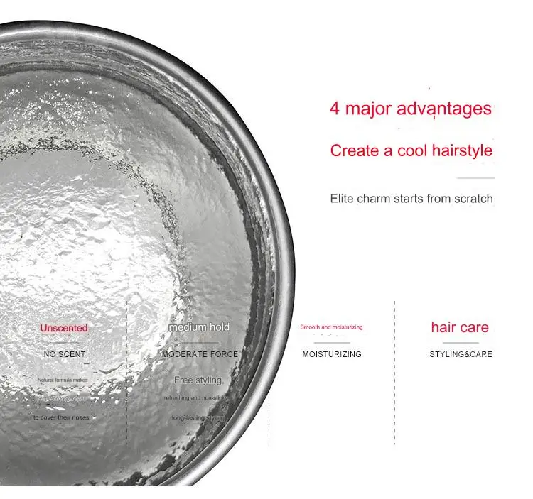 waterproof hair wax man hair wax gel hair wax 100ml Natural fluffy and moisturizing