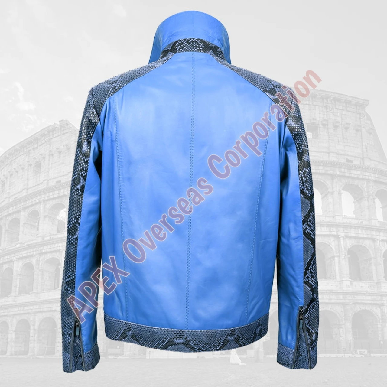 High Quality Pakistan Made Luxury Python Texture Genuine Cowhide Leather Jacket Short Animalier Jacket for Chic Women And Men
