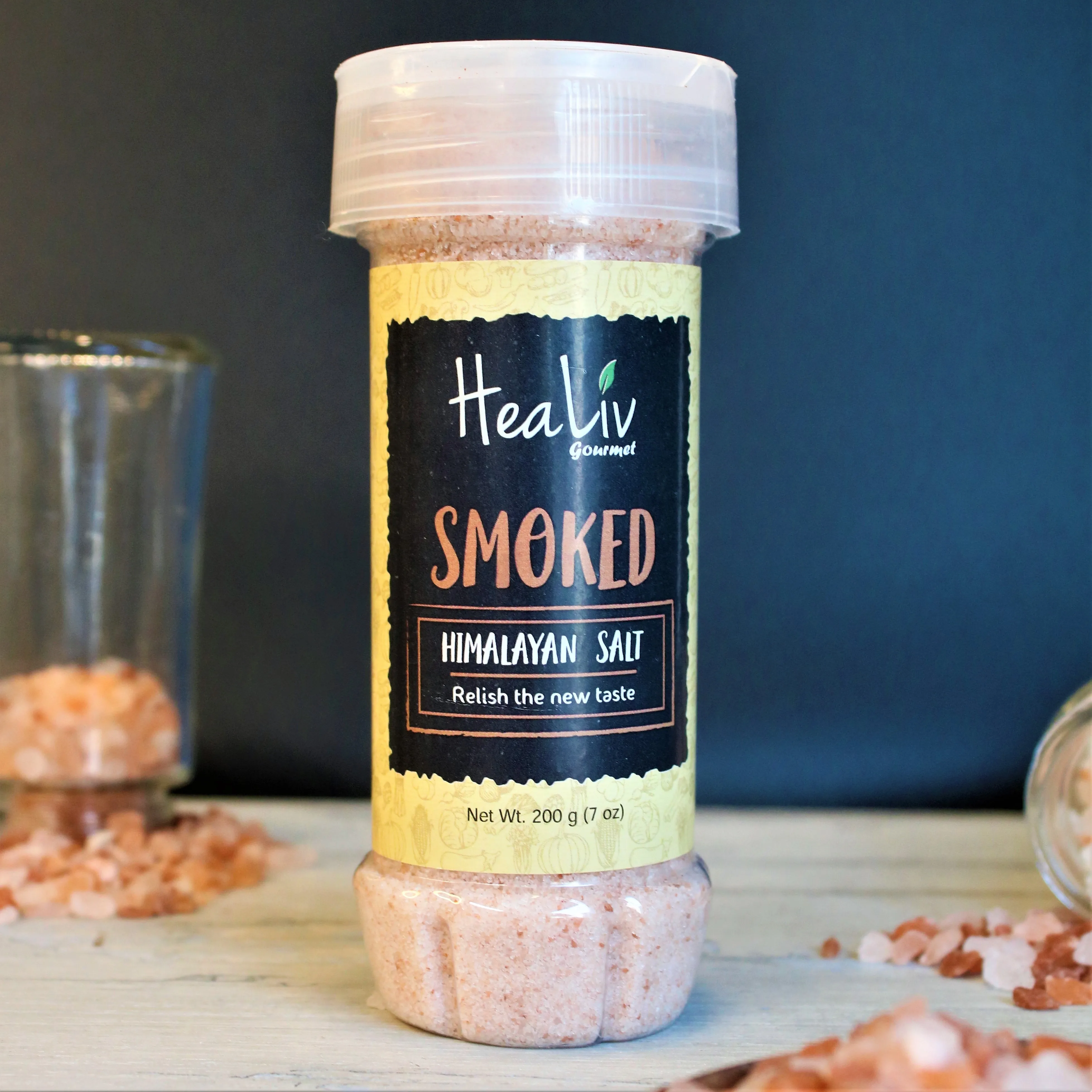 Himalayan Pink Salt Smoked Flavored 220gms Salt Shaker-Sana Naturals Premium Quality 100% natural