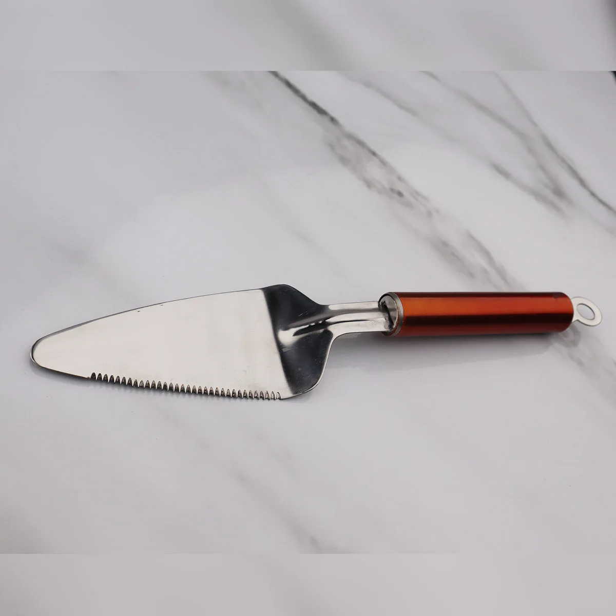 Chef Stainless Steel Cake Lifter - Slicer And Server with copper handle