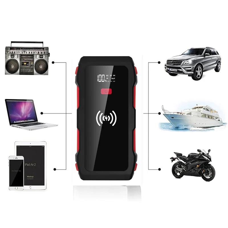 Factory Price 12V 72000mAh Portable car jump start Multifunction jump starter power bank with Flashlight Jump Starter