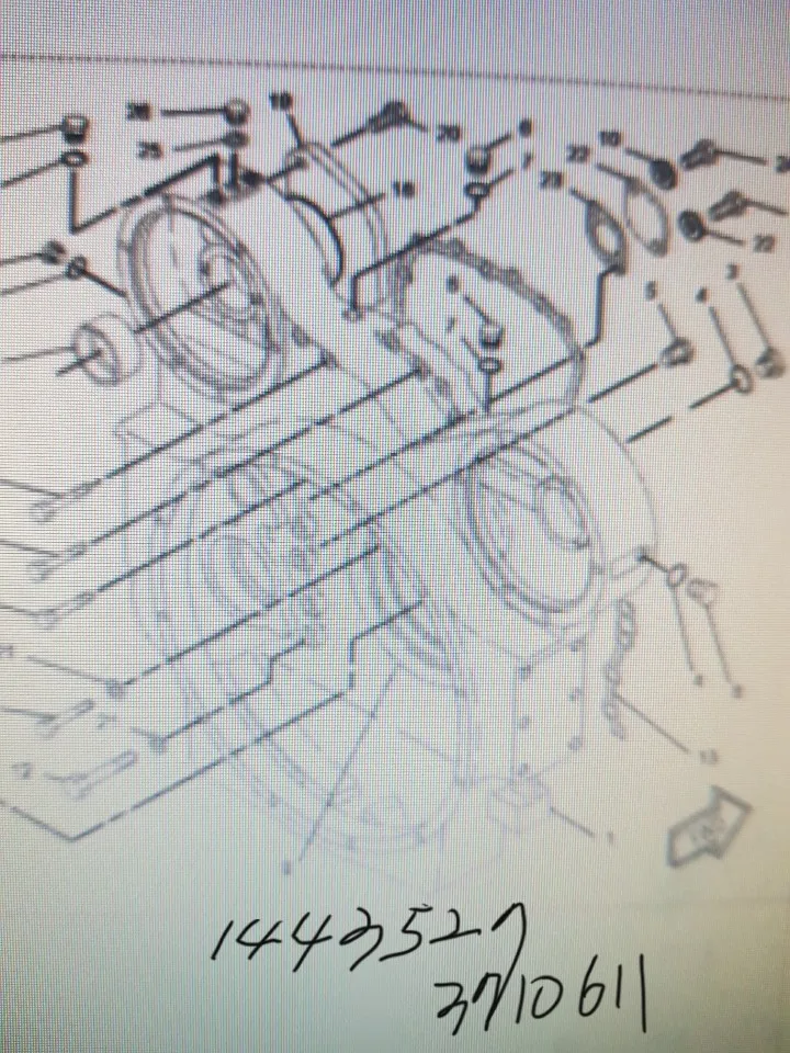 1443527,3710611 .. кожух маховика. Cat б/у хорошие детали. 735.735b. 740B.3406E.C15.C16.D350E.D400E. Кожух gp маховик. D8R.3406C