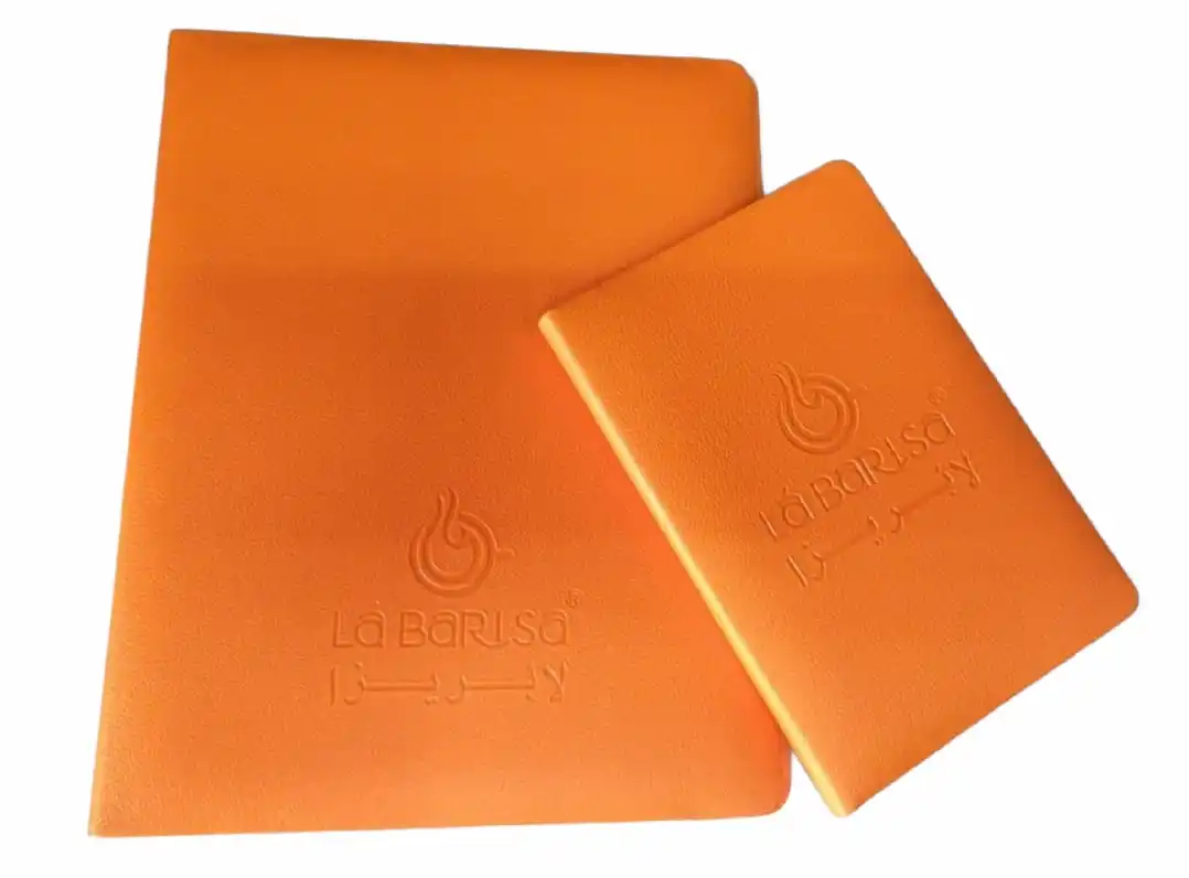 Orange Color High Quality Leather and Wood Menu Folder Promoting Sales for Restaurant Hotel Wine Bar from India