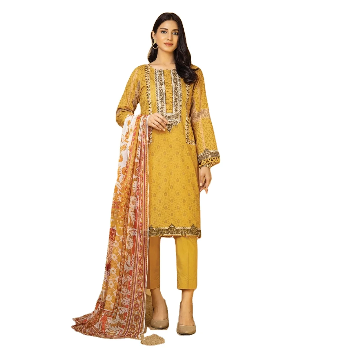Premium Quality 2022 Latest Design Wholesale pakistani ladies shalwar kameez customized color size best stitching Quality