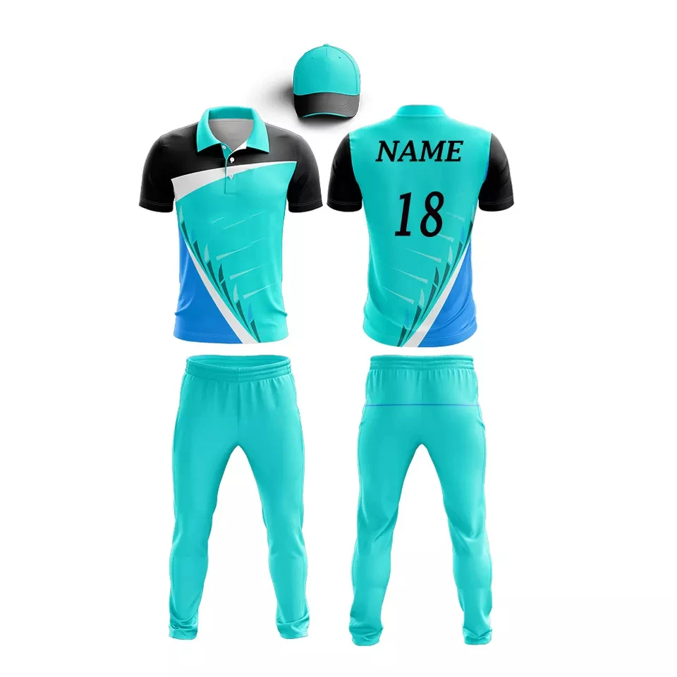 Custom Logo Cricket Jersey Design High Quality T Shirt And Trouser Cricket Set Cricket Uniform  Jersey Design
