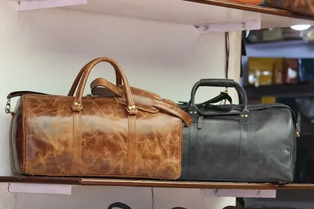 Fashion Leather Sports Travel Drop Shipping Customized Genuine Leather Duffle Bag For Travel And Luggage Premium leather Bag