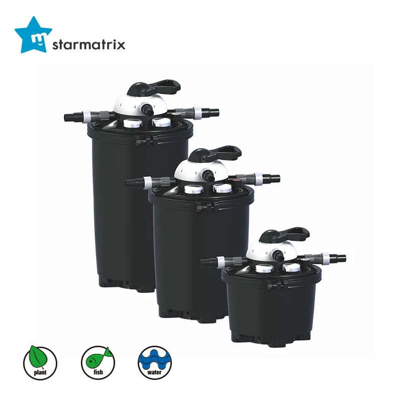 STARMATRIX 1075PF Outdoor fish pond filtration system with UV and electric heater