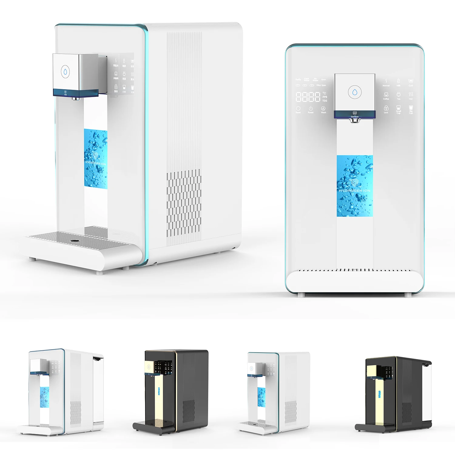 OLANSI 5-stage purification Portable Free Installation Tabletop RO Reverse Osmosis Hot Water Purifiers Dispenser for Anti-aging