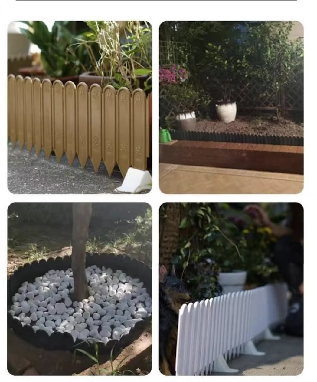 0.3*2m Outdoor vegetable garden flower bed partition lawn edge retaining soil plastic board garden nursery small fence guardrail