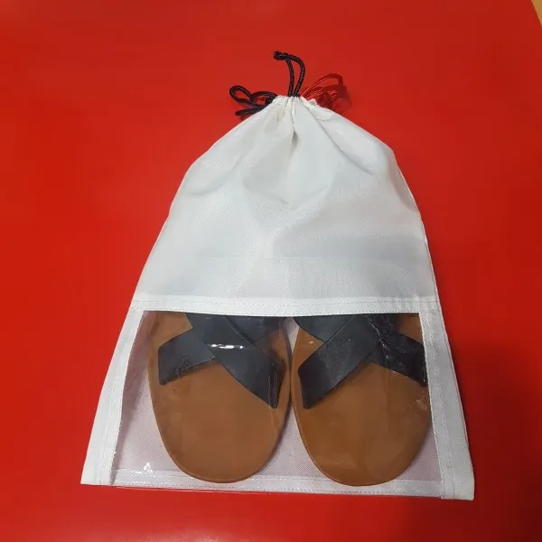 High quality reasonable price dustproof polyester Drawstring Shoe Bag customized logo made in Vietnam