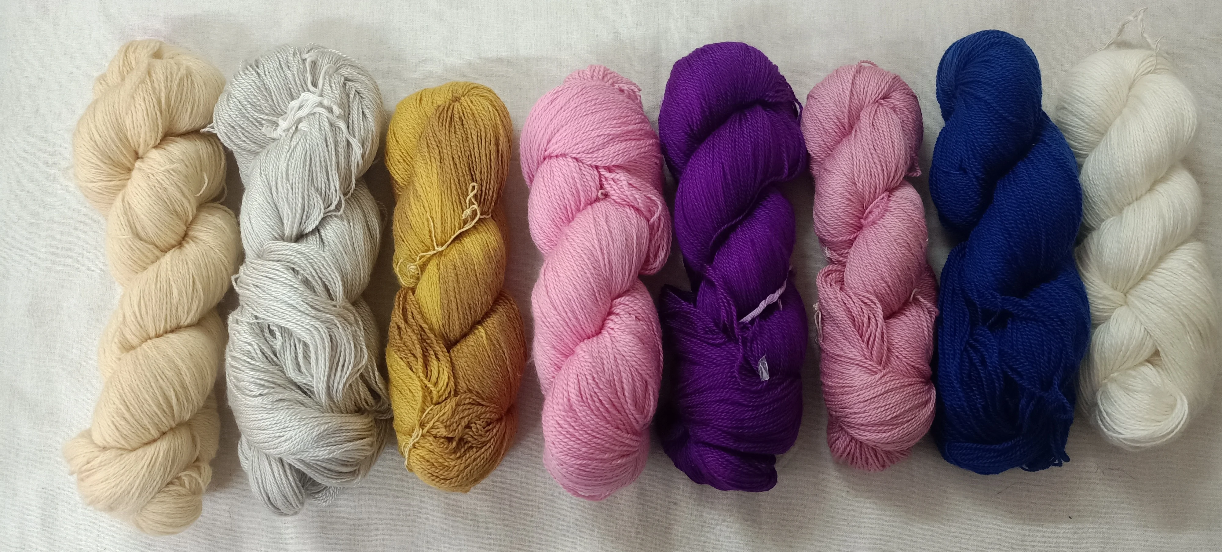 Australian merino wool custom dyed yarns suitable for textile spinners and weavers ideal for resale