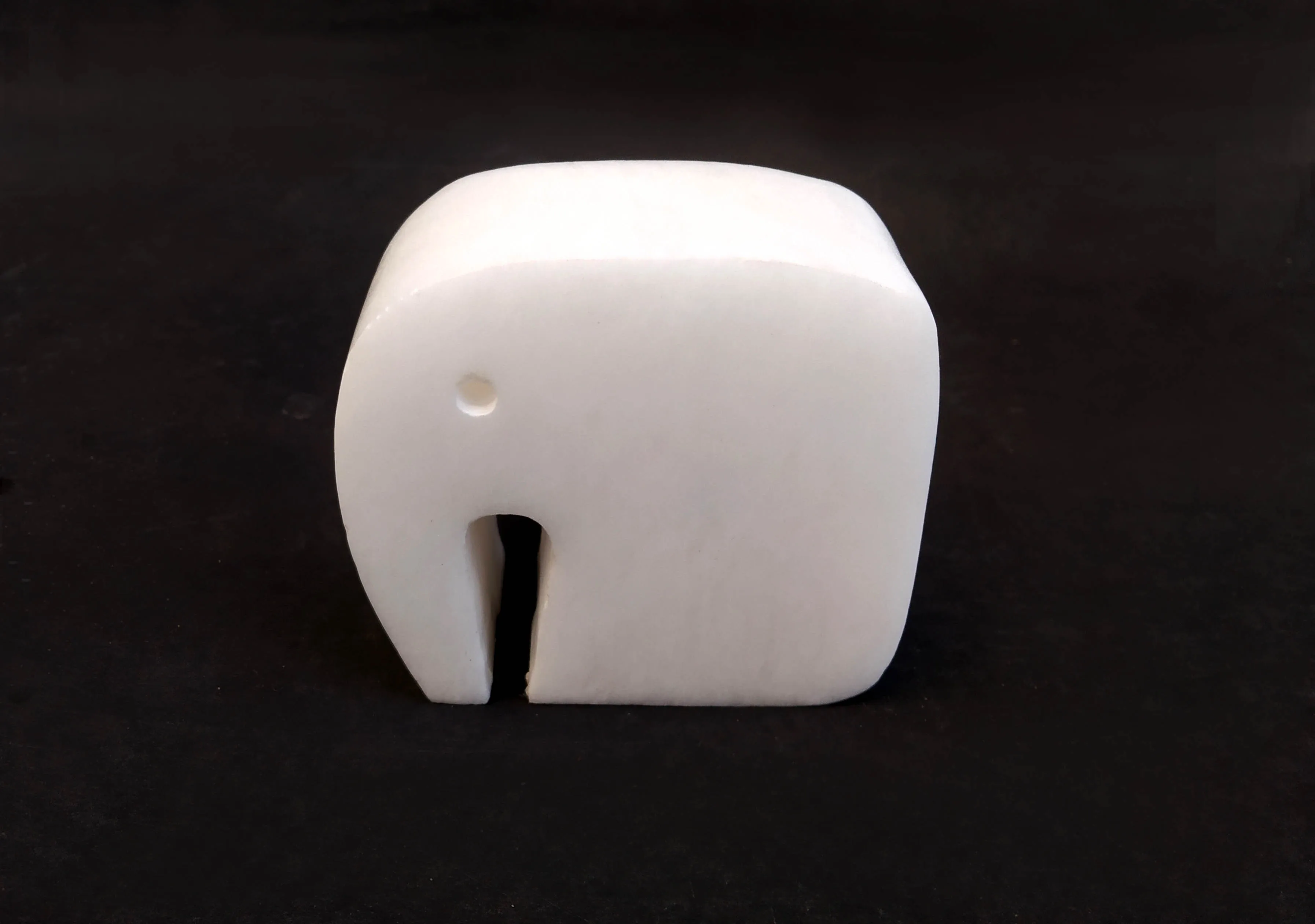 Grey Stone Paleva Soapstone Small Curvy Cute Baby Elephant New Style Home Decor Idol Status Figurine Carved Animal