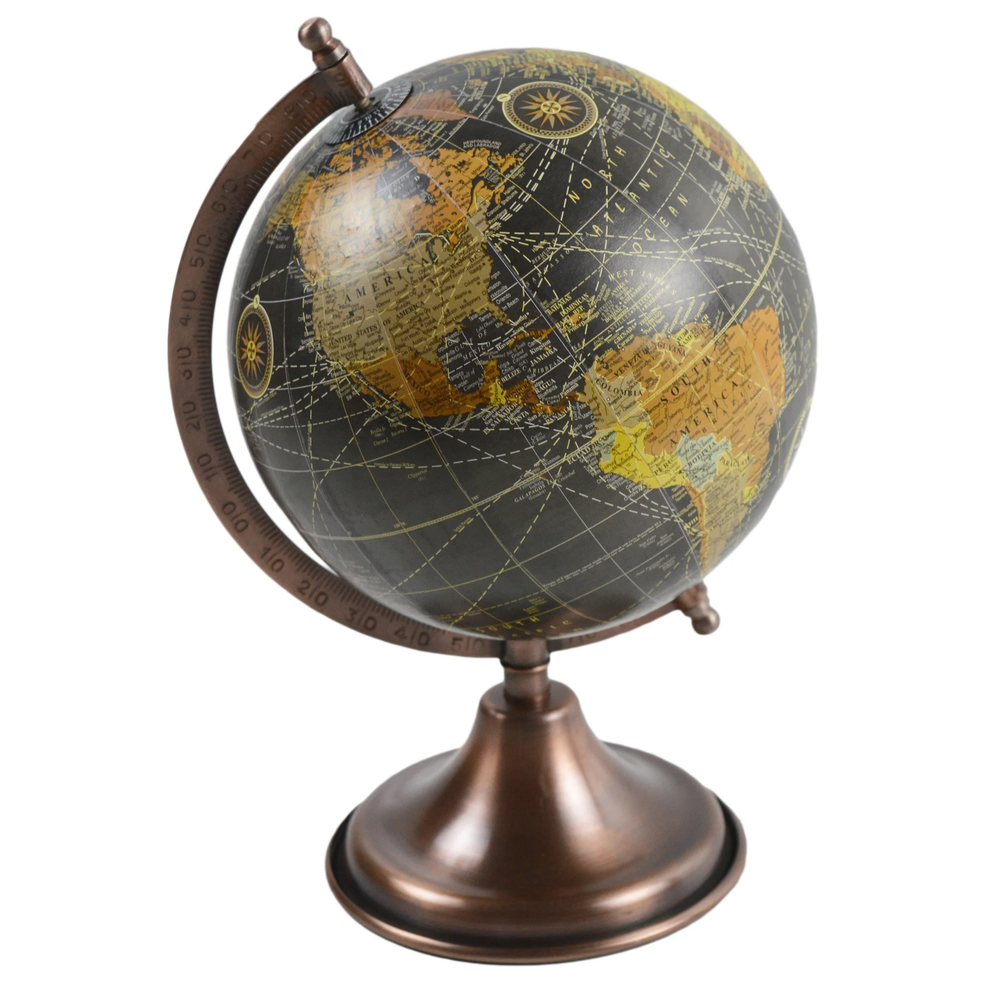 Wooden base Desk Globe Wooden Stand Design 42cm Globe Polished Finishing World Map Globe For Education
