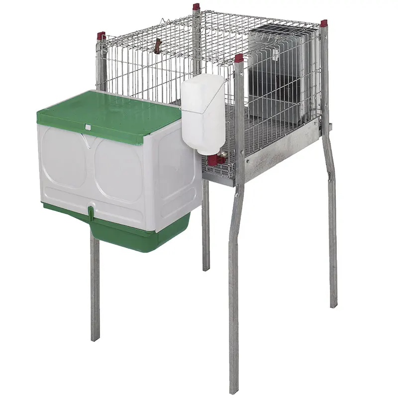 Galvanized Rabbit Cage Milan with Legs and Nest