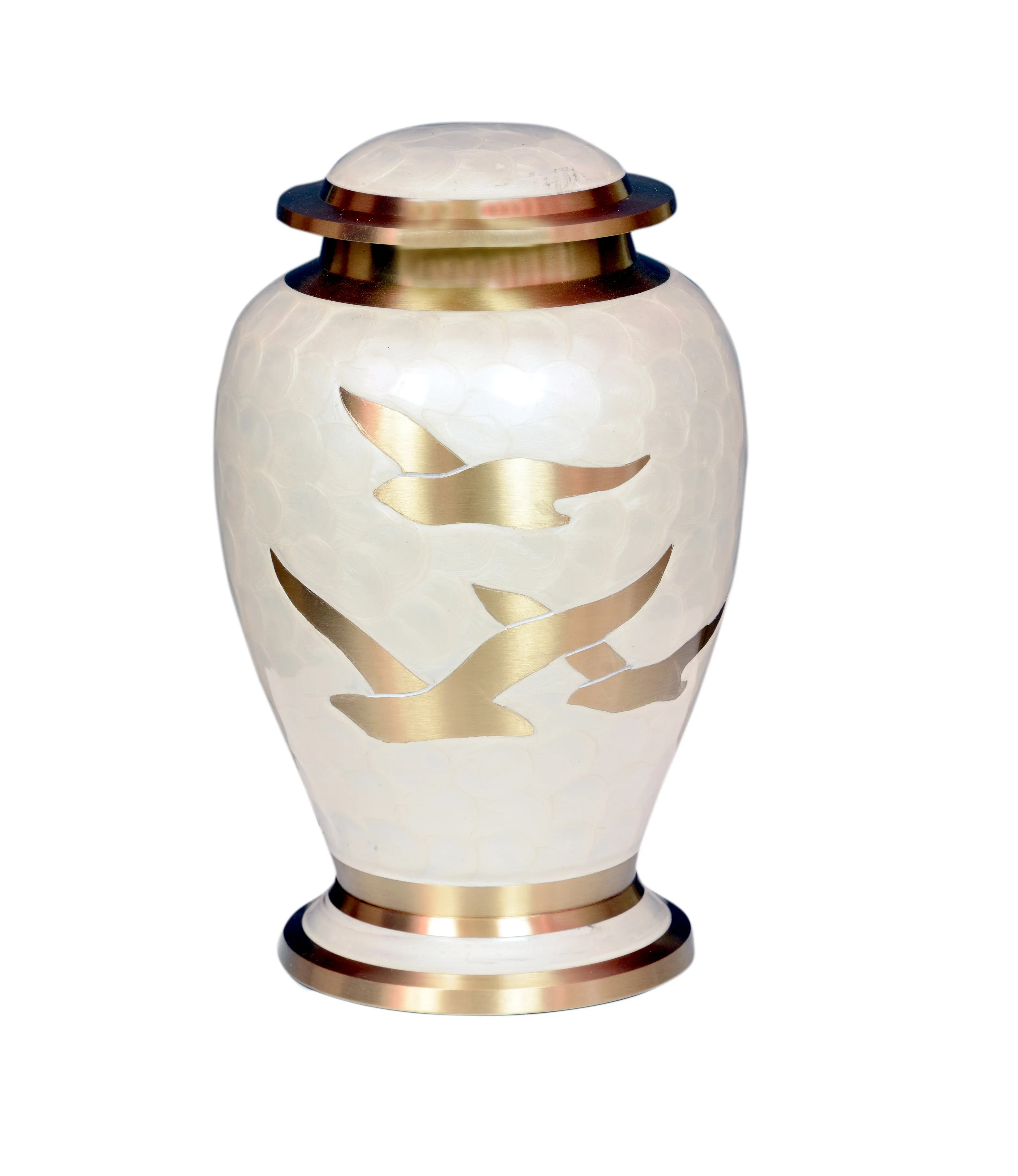 Brass Cremation Urns Red and  Gold Polish keepsake Cremation urn For Human Ashes Best Selling Metal Urn
