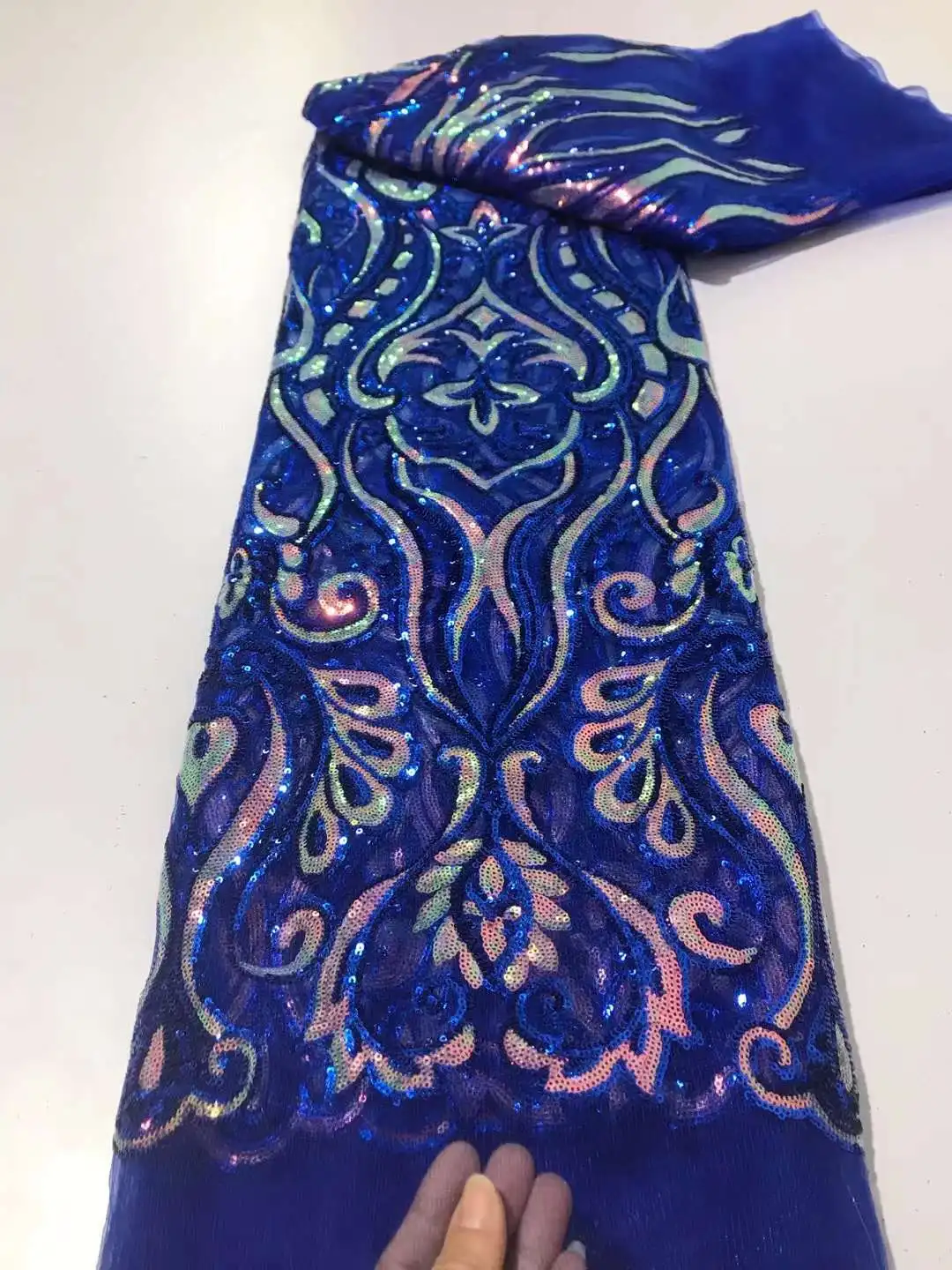 Sequins Full-width Positioning Encryption Mesh Show Sequins Fashion Catwalk See-through Clothing Fabric