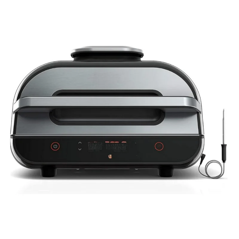 SALE FOR Smart XL 6-in-1 Indoor Grill with Air Fry, Roast, Bake, Broil & Dehydrate, Smart Thermometer, Black/Silver