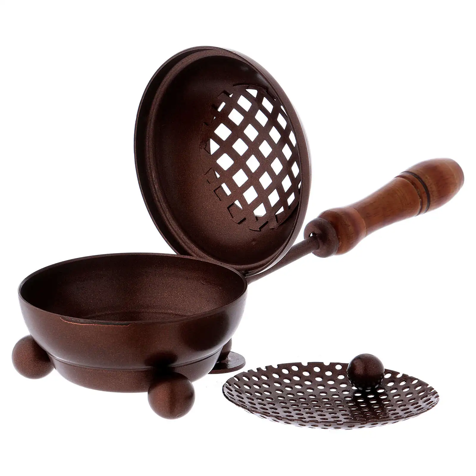 Pure Brass Incense Holder Top Quality Religious Incense Burner Wood Handle In Top Design For Home And Office Decoration Burners