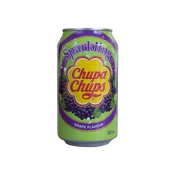 Chupa Chups Sparkling Grape Flavour Soda (24 x 0.345 L Tin) Disposable Includes FiveStar Ballpoint Pen