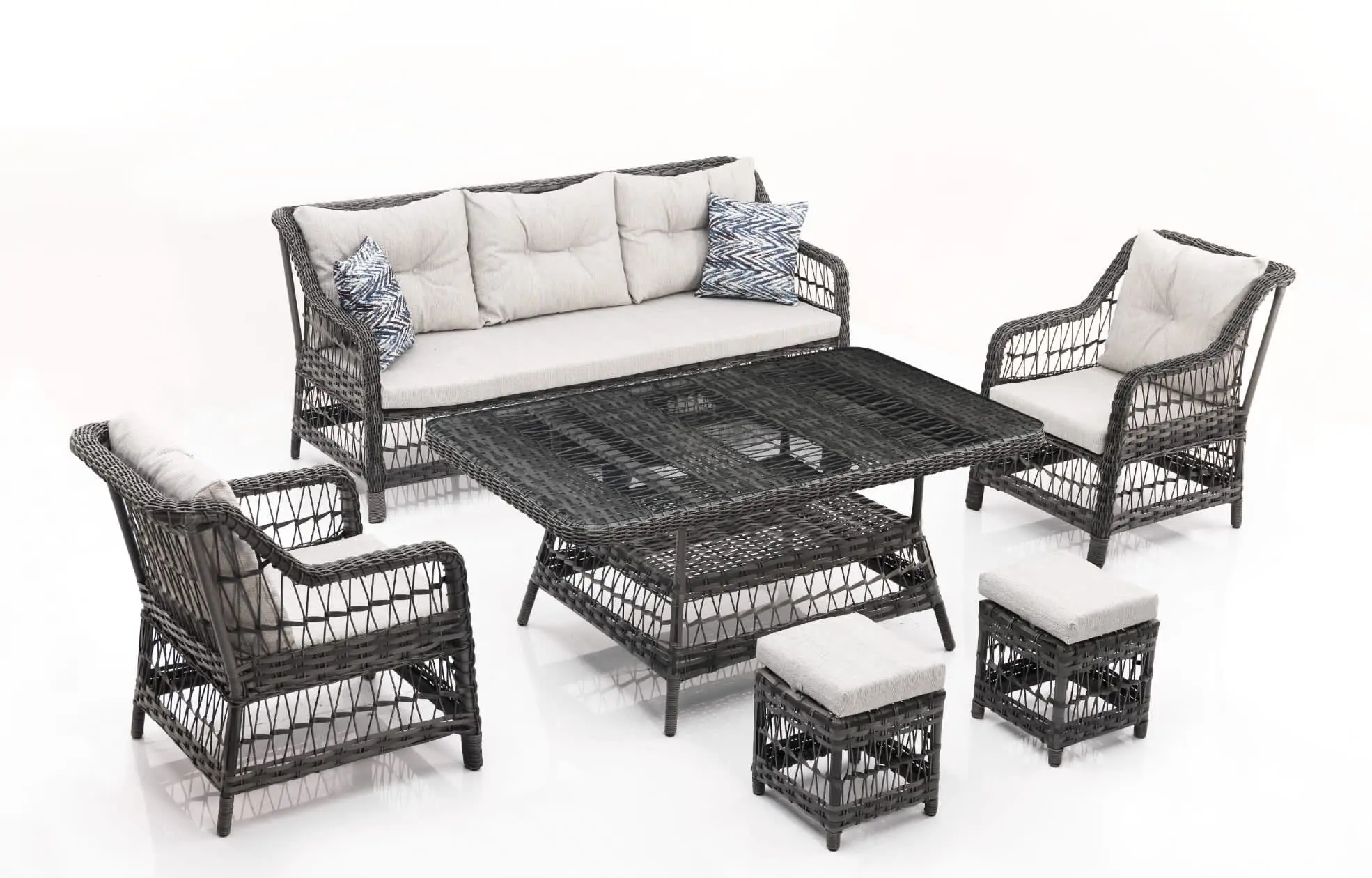 Hot sale!  Wholesale Wicker Furniture with Drawar Made inTurkey  Rattan set  Modern  Outdoor  Style in different colours