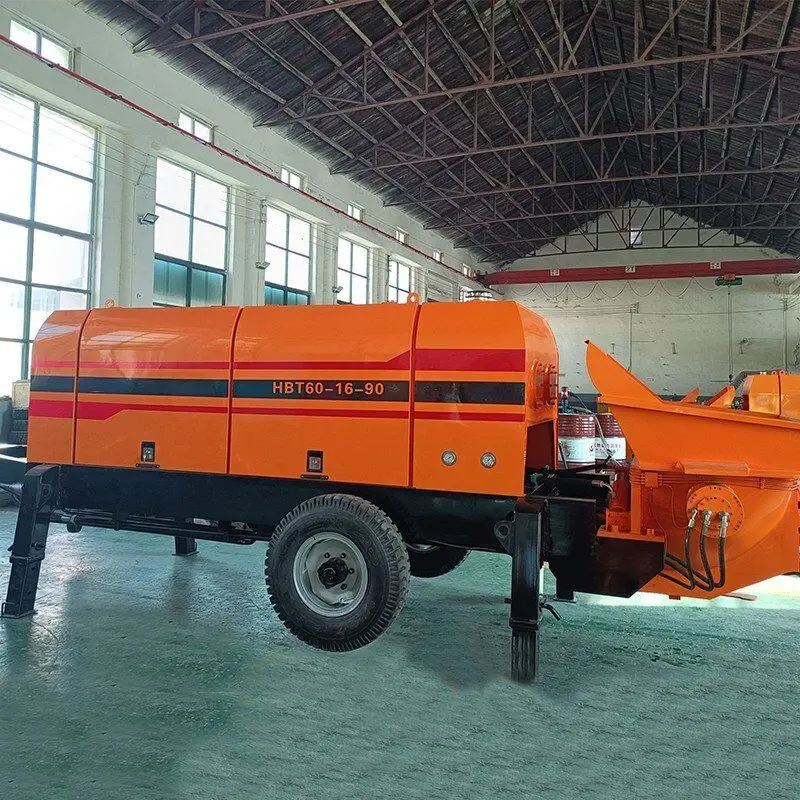 widely used in the civil construction industry concrete pumps with high conveying capacity