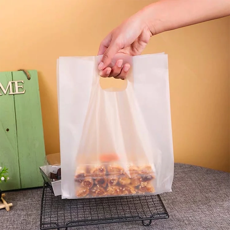 High Quality T-Shirt Food Takeaway Bag Various Sizes Can Customize Logo and Design Transparent Takeaway Carry Clear Plastic Bag