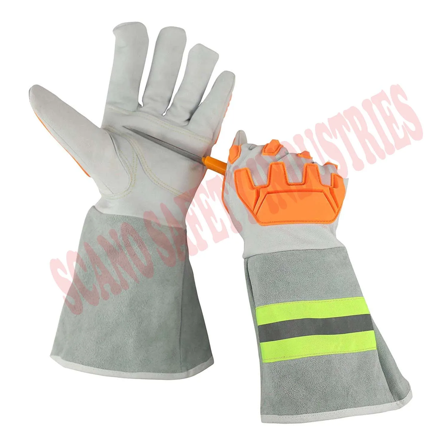 Heat Resistant Leather Gloves for Welding Grilling Oven Safe Outdoor Cooking and BBQ Gloves Leather Heat