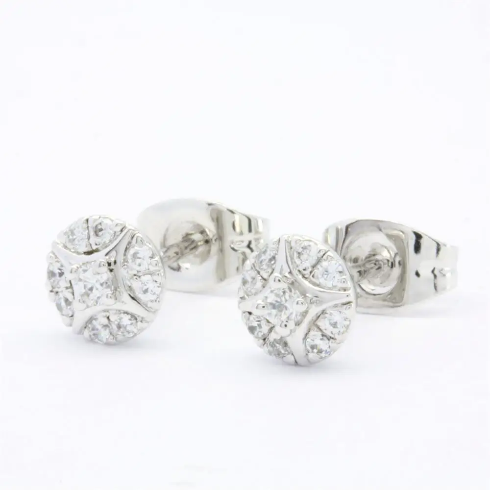 OEM Anniversary Best Choose 18K High Quality Solid White Gold Earrings Real Diamond Fine Jewelry Wedding Sets Jewelry Set Bridal