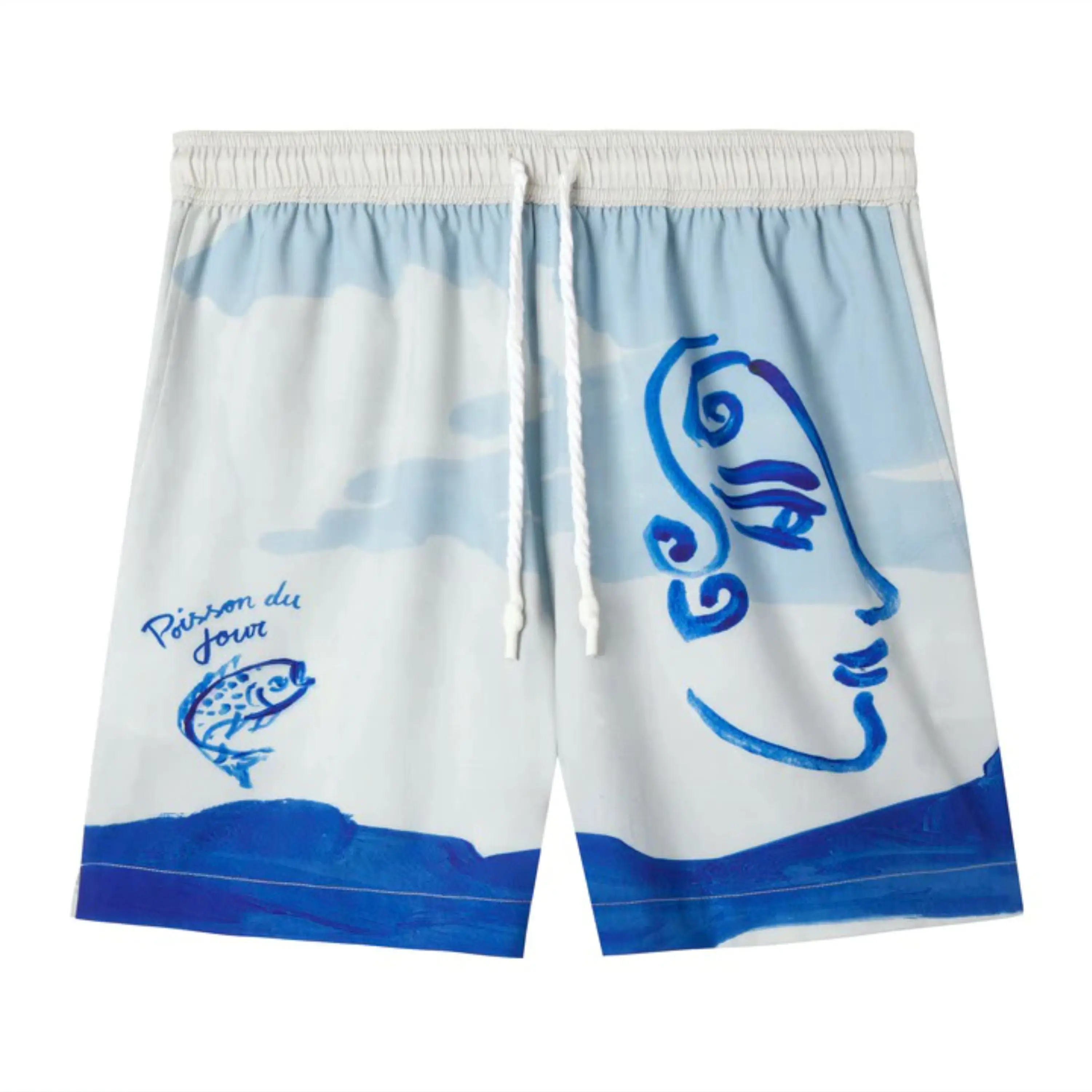 Fishing Lines X Hotel Magique Swim Trunks Featuring Quick Dry Recycled Material Elastic Netting and Concealed Zippered Pocket
