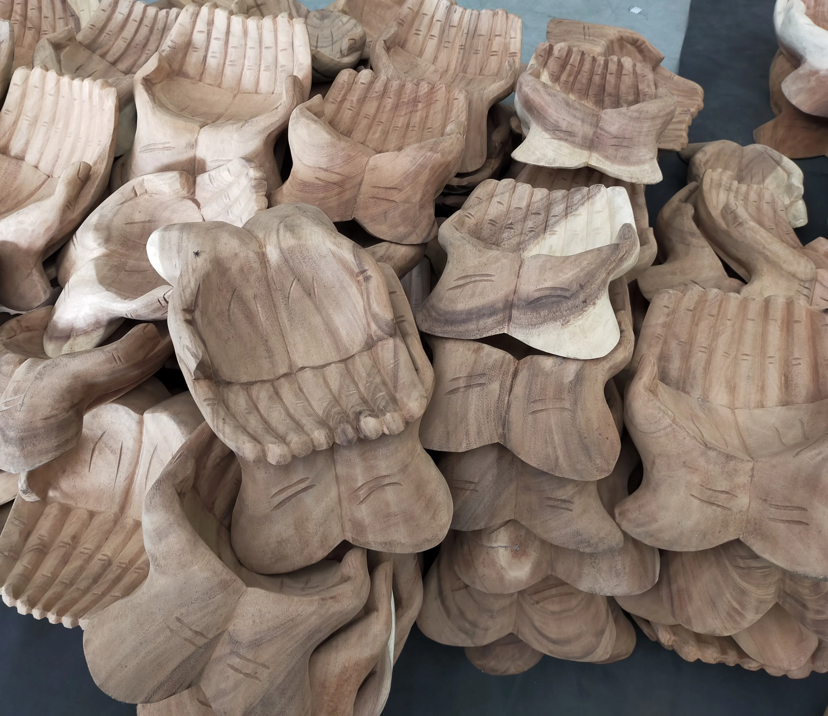 Wooden Hand Praying Bowl