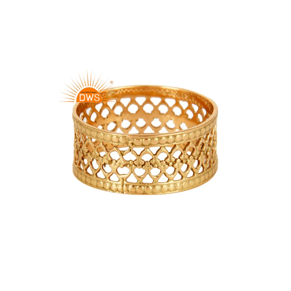 Supplier of Filigree 18k Solid Yellow Gold Band Ring Manufacturer Gold Wedding Ring