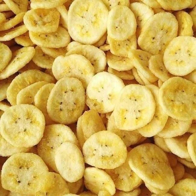 Fresh Sliced Dried Bananas Sweet Taste Open Air Processed Fruit Instant Use Snack Food Bulk Vacuum Pack Vegetable Banana Chips