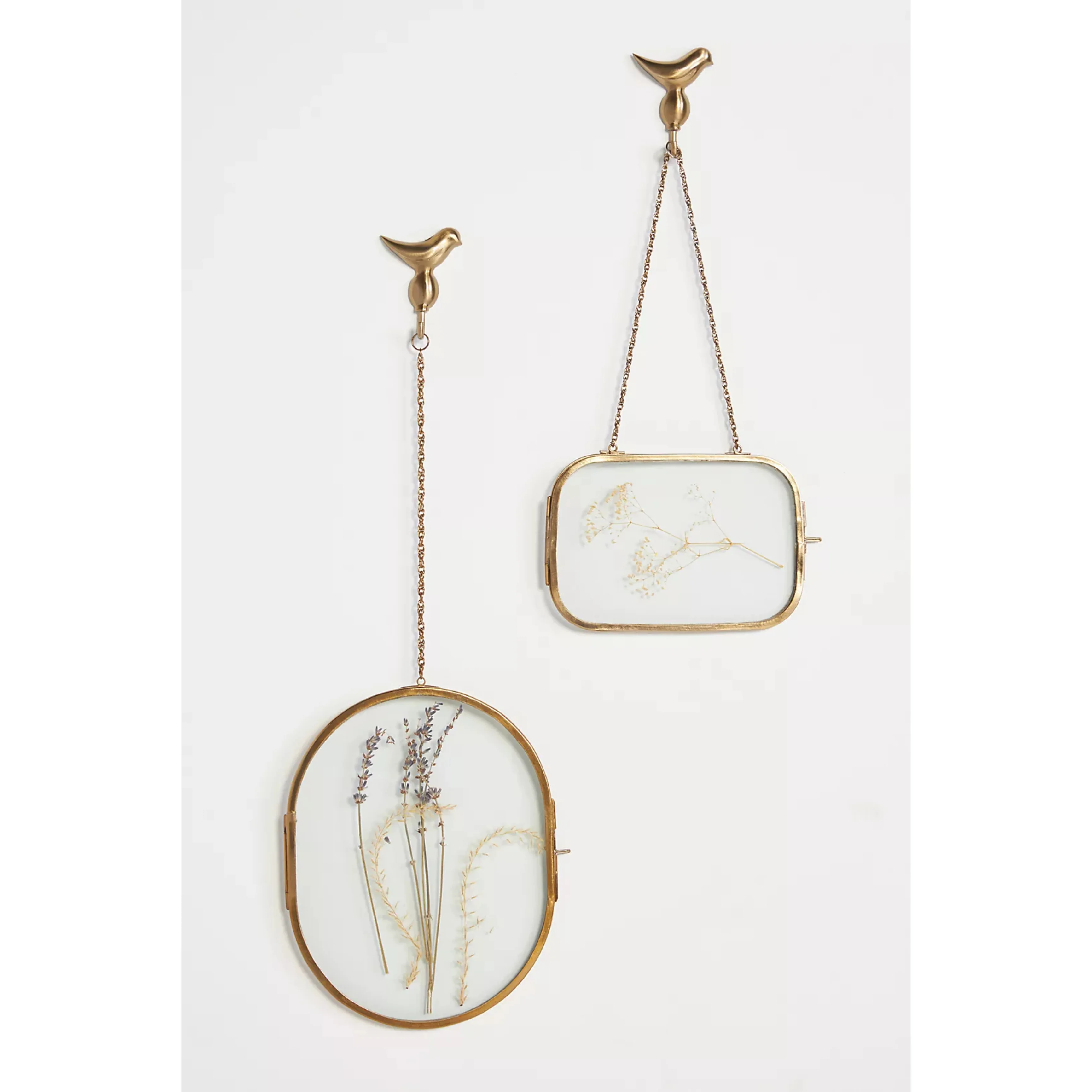 Декоративная настенная металлическая Стеклянная фоторамка Двойная с цепью для подвешивания и украшения стола