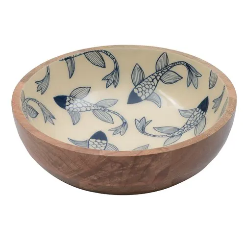 Large Decorative Mango Wood Serving Bowl Wholesale Exporter Tableware Salad Serving Wood Bowl Manufacturer