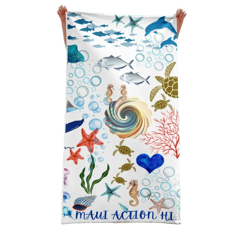 personalized beach yowel with your name sublimation perfect size cool sport towel for beach