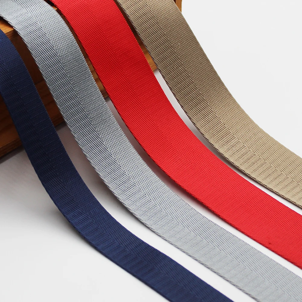 High Quality Custom 38mm Herringbone Jacquard Nylon Strap Webbing Nylon Strapping Bags Straps Weave Tapes for Shoes