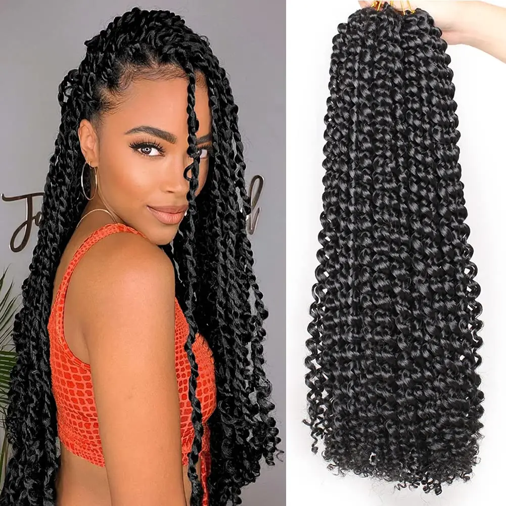 Crochet Braid Hair Super Long Braiding Hair 18 to 30inches 100 to 300g deep Curly Twist Synthetic Braiding Hair extension