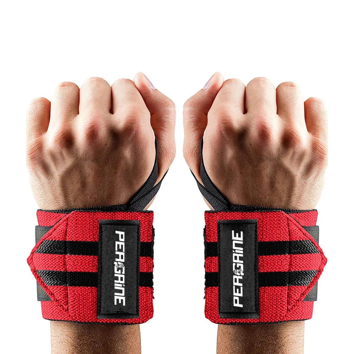 Custom Logo Leather Weight Lifting Straps With Silicon Rubber Premium Anti Slip Leather Gym Wrist Straps