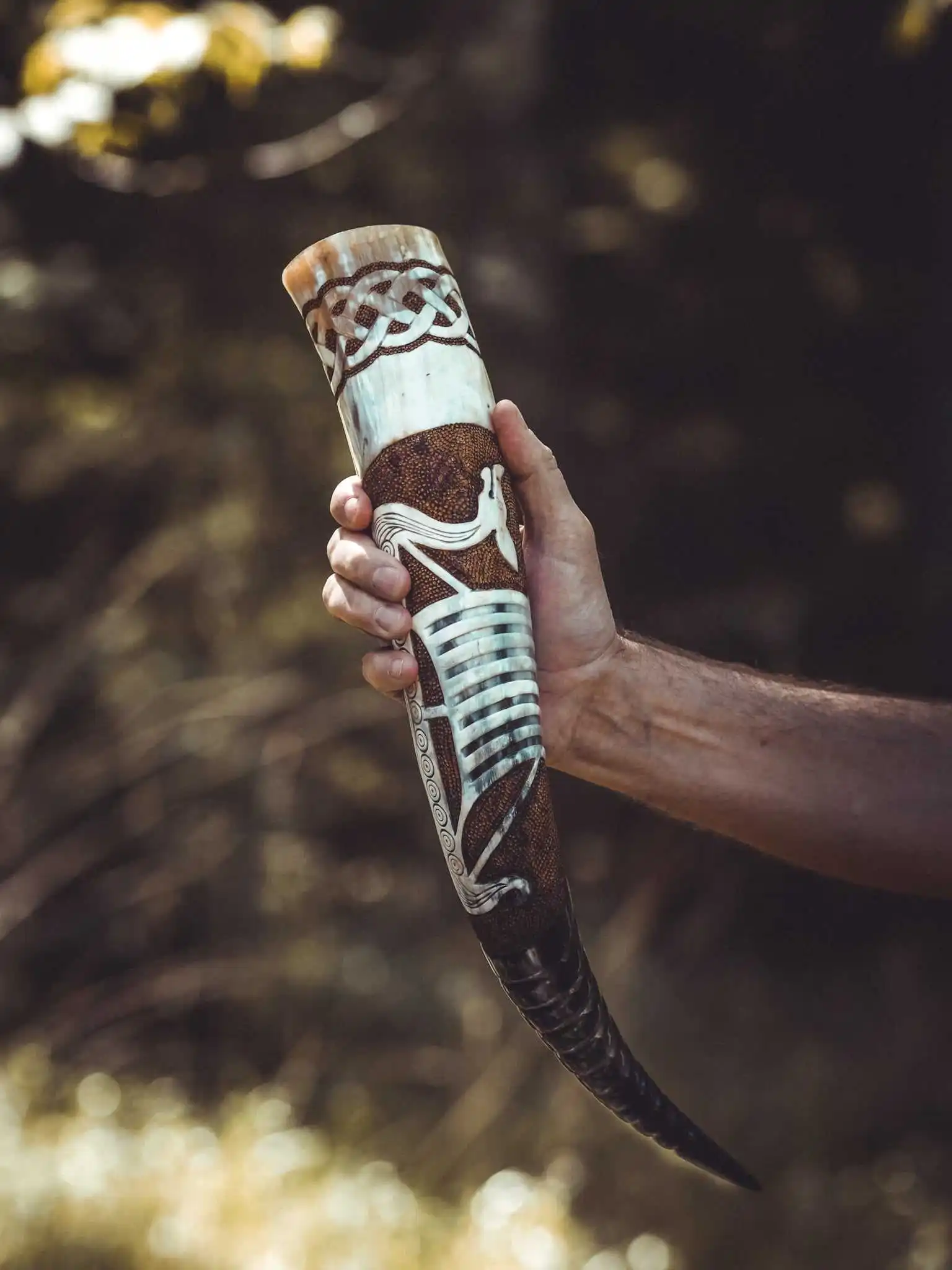 Luxury Drinking Horn Viking Horn For Drink Beer Water With Customized Logo And Size By Royal Artisans